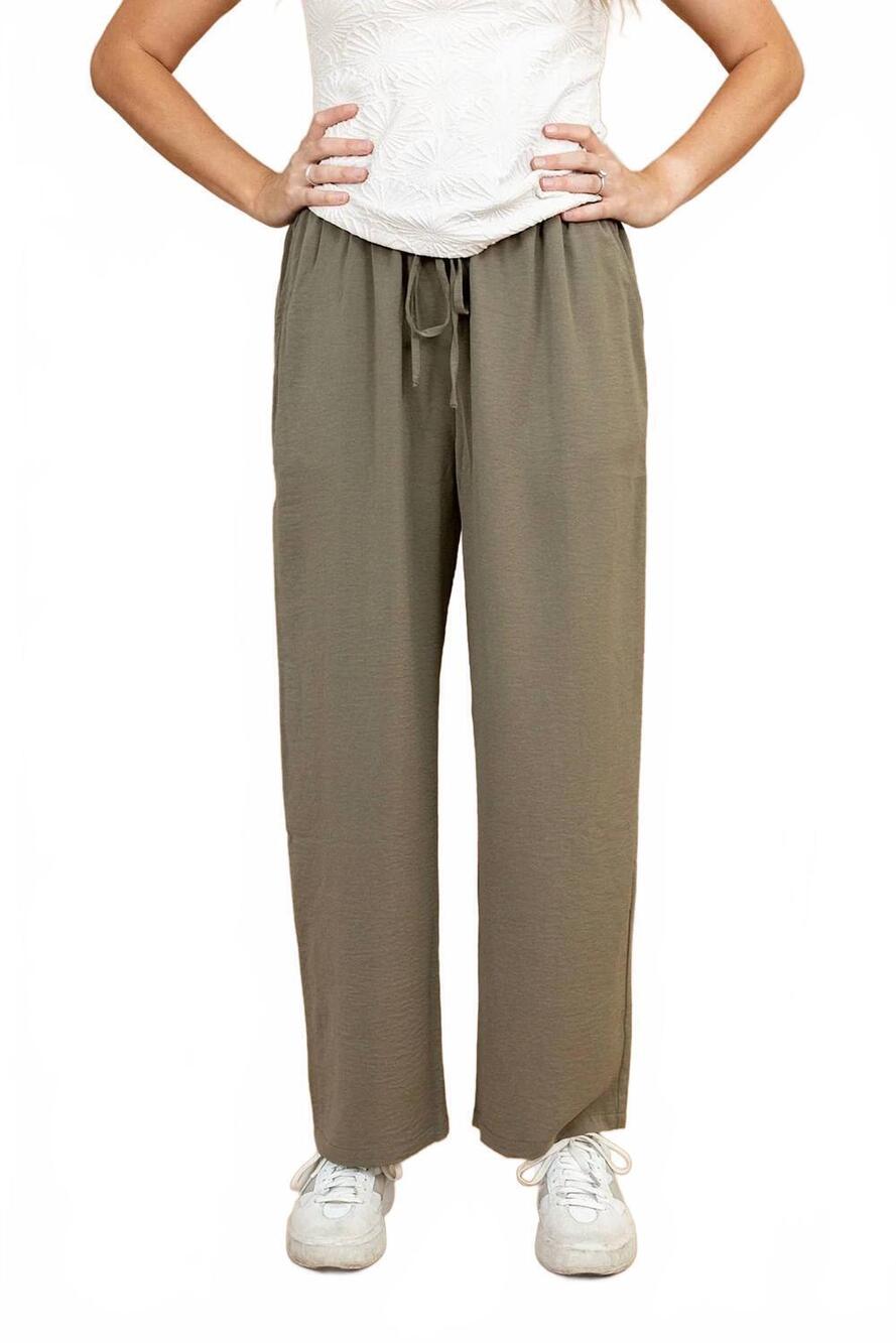 NEW TEA N ROSE women's wide leg pants in olive